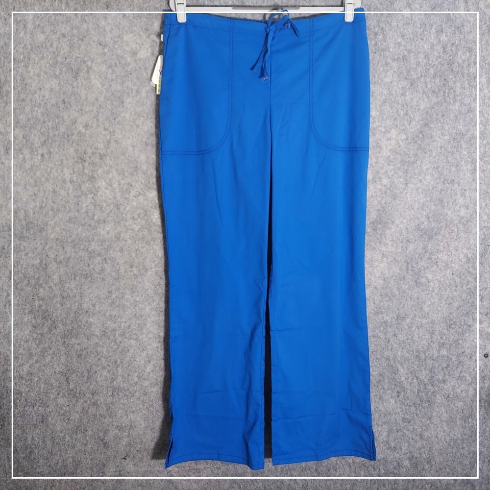 Code Happy‎ Mens Medium Blue Scrub Pants Stretch Relaxed Fit Easy Move Nursing